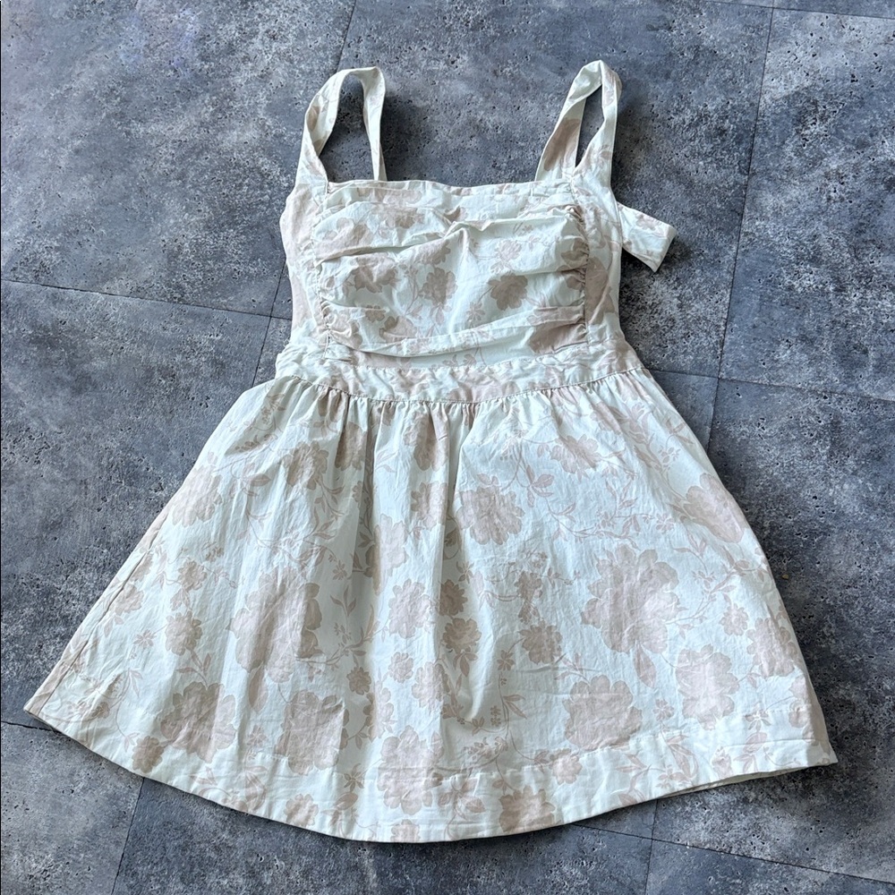 Free People Cream Floral Dress